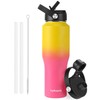 Hydroyota 32oz Cold Water Water Bottle with Stainless Steel,Wide Mouth Vacuum Thermos Flask with BPA-free,Metal Vacuum Flask with Straw Lid and Leak Proof,BPA-Free,Travel、Gym & Sports