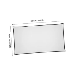 TEHAUX Portable Foldable Projector Screen Double Sided Movie Screen for Outdoor Camping Indoor Theater High Definition Viewing Wrinkle Material Effortless Portability