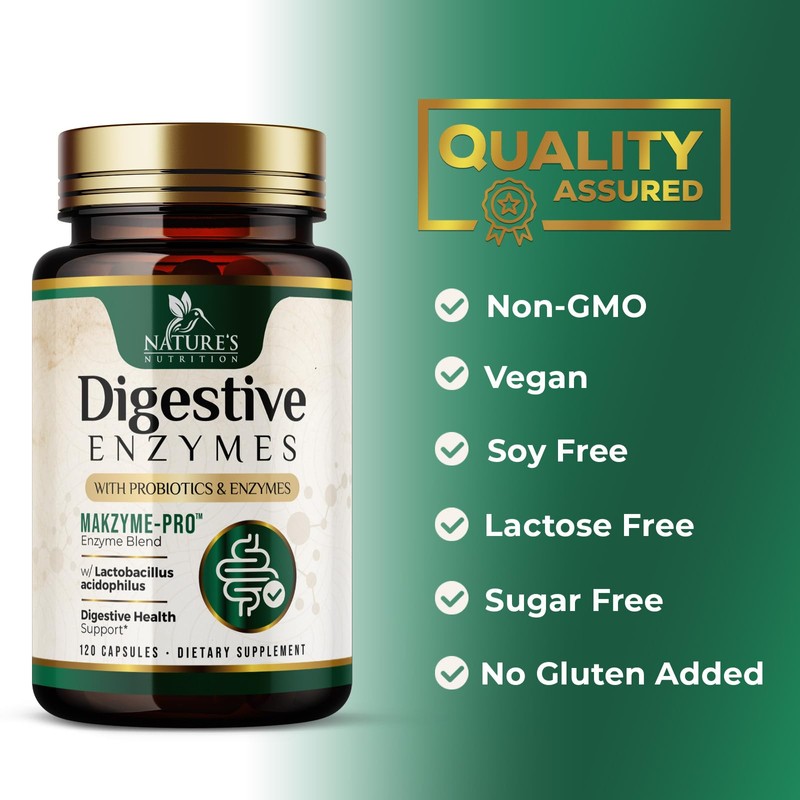 Digestive Enzymes - Multi Enzyme Complex with Bromelain, Papain, Probiotics