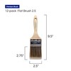 12PK 2.5 inch Flat Brush Premium Wall/Trim House Paint Brush