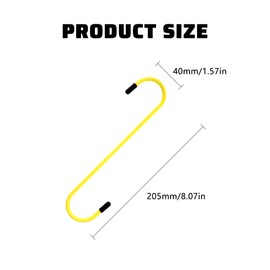 Honibaoto 2PCS Car Brake Caliper Hooks, Auto Brake Caliper Hangers with Rubber Tips, Universal Durable & Rust-Proof Automotive Tools for Braking, Axle, Bearing, Suspension Work (Yellow)