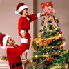 Christmas Tree Topper Hat, Velvet Red Top Hat Tree Topper