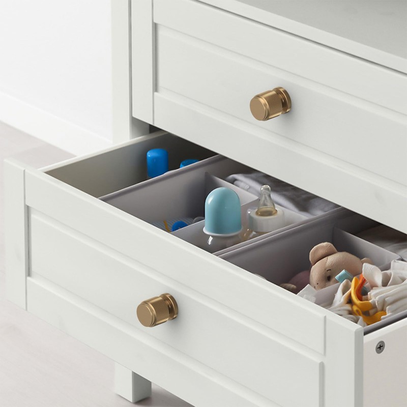 Asidrama 10 Pack Champagne Bronze Kitchen Cabinet Knobs Knurled Dresser