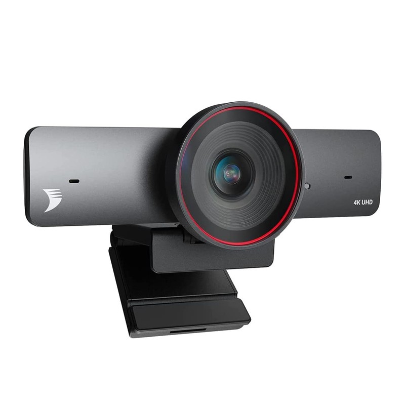 Cámara web 4K con micrófono, cámara web, lente gran angular