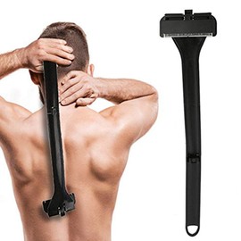 Sonew Afeitadora de Espalda de Manual de Todo el Cuerpo, Pelo Largo, manija, Cabello Plegable, Quita la maquinilla de Afeitar, para un Afeitado Mojado o seco sin Dolor