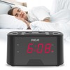RC551 Digital Clock Radio, Black; Dual Wake Alarm, Sleep Timer,