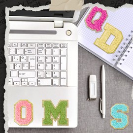 156 Pieces Chenille Letter Patches Self-Adhesive A-Z Stony Clover 6 Set Preppy Varsity Letters for DIY Phone Bags Backpacks Hats (Unicorn)