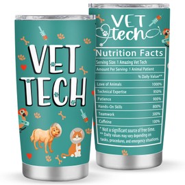 Grawmise Vet Tech Gifts, Veterinary Technician Week Gift for Veterinarians, Veterinarian Gifts for Women Men, Future Veterinarian Gift, Veterinary Technician Supplies Tumbler 20oz