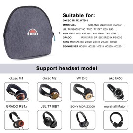 Portable Headphone Bag, Earphone Case Headphone Case, Soft Buff Headphone Bag Replacement of Headphone Stand for Travel Carrying, Lightweight Headphone Pouch of Headphone, for Sony, JBL, Beats, Bose