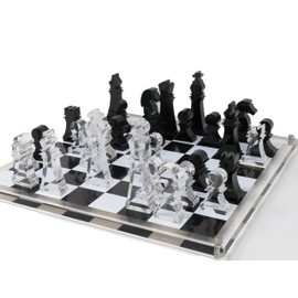 Hansen Classic Games - Acrylic Chess Set 14" Board and 4" King