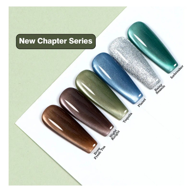 Esmaltes Uñas Gel Efecto Ojo Gato 6 Unidades 12 Ml+