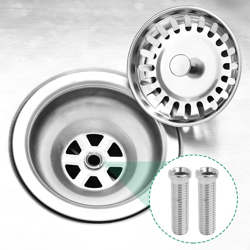 FunWorth 4Pcs 45mm Stainless Steel Hollow Screws, Sink Strainer Replacement
