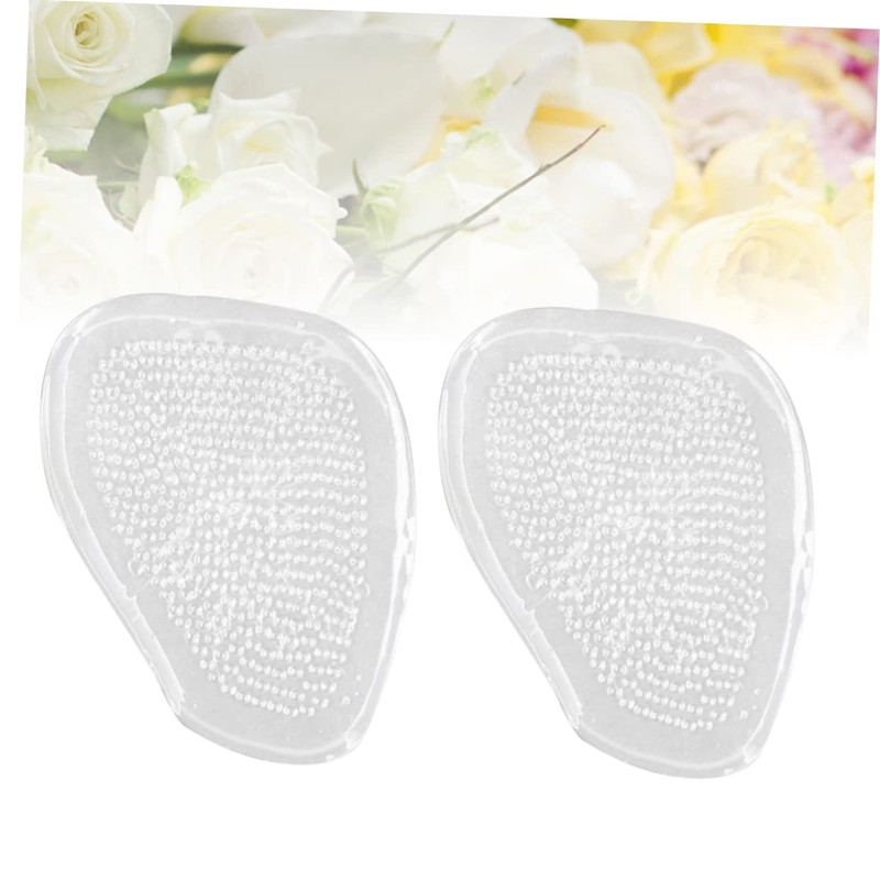 LALAFINA 1pair Transparent Gel Front Insole Cushions for Women Non-slip