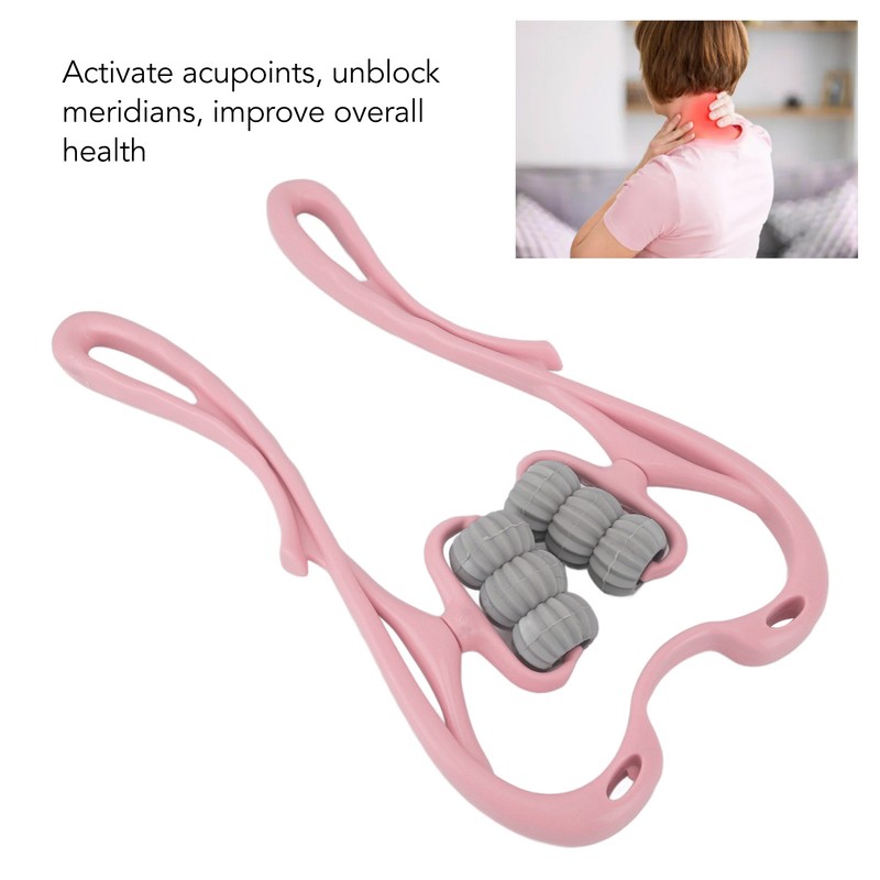 Neck Massager Roller 6 Balls Massage Point Relieve Fatigue Manual