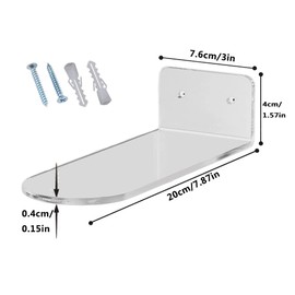 6 Pcs Black Floating Shoe Shelves Transparent Acrylic Wall Mounted Shoe Display Shelves for Display Shoe and Sneaker