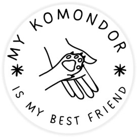 Kiwi Gifts My Komondor is My Best Friend - 3 Pack Circle Stickers 3 Inch - Dog Pet