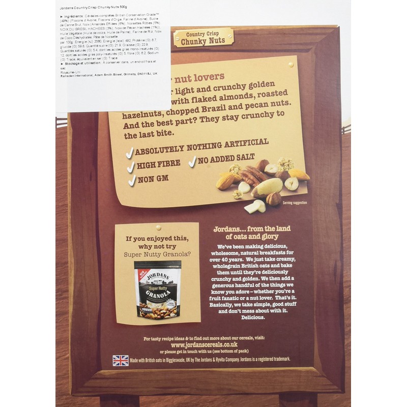 Jordans Country Crisp Chunky Nuts, 500g