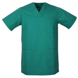 MISEMIYA Medical Uniforms, Unisex Top, Nurse / Hospital Work Wear BZ-6801, Green
