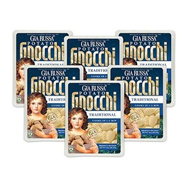 Gia Russa Gnocchi with Potato - Potato Gnocchi, Traditional Italian Potato Gnocchi, Vegan Pasta, Kosher Friendly, Product of Italy, Italian Food, Potato Dumplings - 16 Oz (6-Pack)