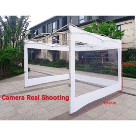 SCOCANOPY Clear Window Sidewall for 10x10 Canopy Frame, 3 Pack Sunwalls Only,(White)