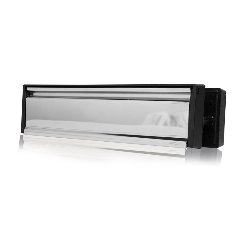 UAP MailPlate 12" Letterplate Polished Chrome, Premium Draught Proof Postal