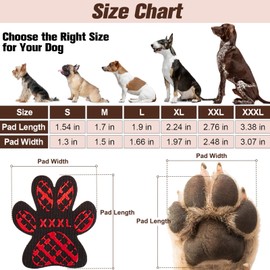 BEAUTYZOO Dog Paw Protector for Hot Pavement, Anti-Slip Paw Grips for Senior Dogs, Paw Stickers Traction Pad for Dogs Feet on Hardwood Floor, Dog Shoes Boots Socks Replacement, 12 Sets (36 pcs) S