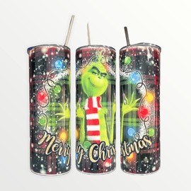 Blakes The Grinch who Stole Christmas 20oz Thermal Skinny Tumbler, Multicoloured (TUMB-XMAS-GRINCH)