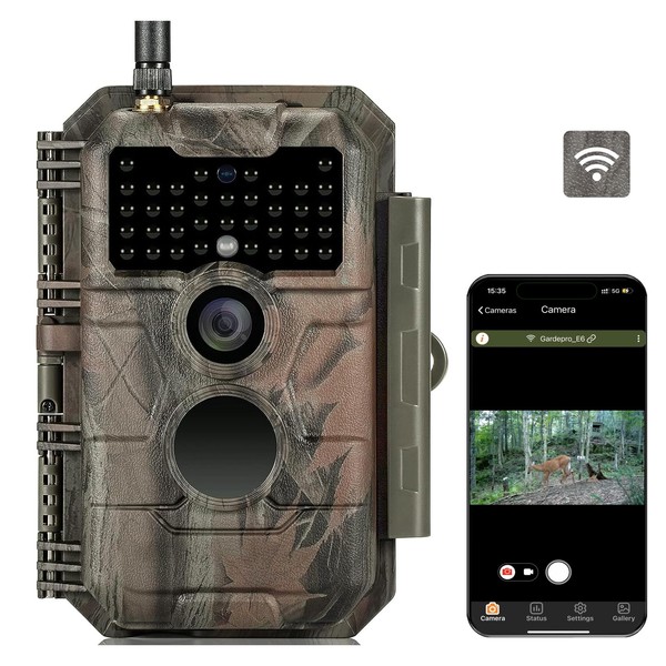 GardePro E6 Trail Camera WiFi 48MP 1296P Game Camera with