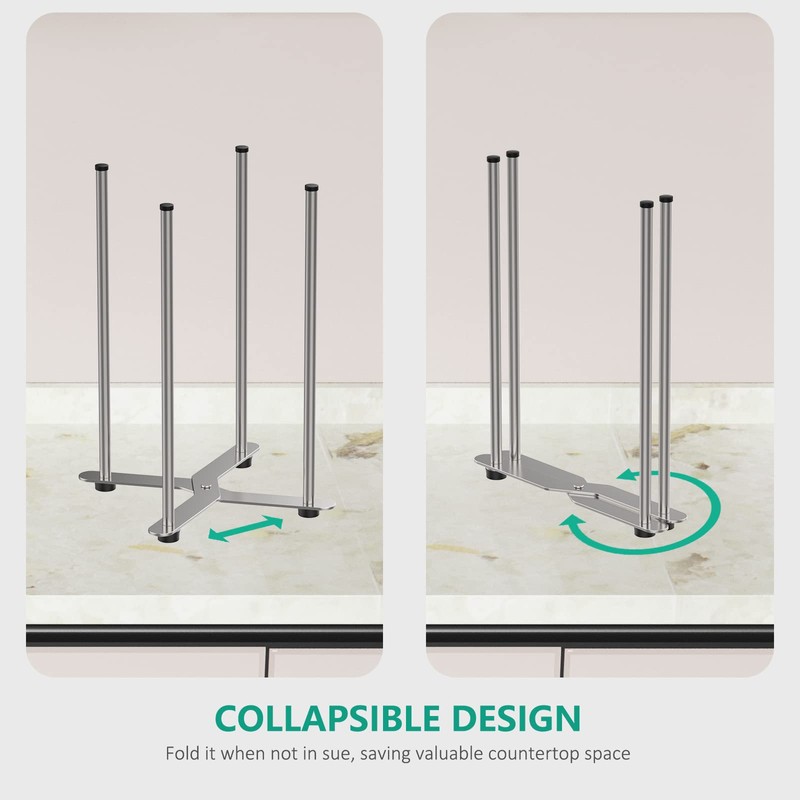 SHILFID Plastic Bag & Bottle Drying Rack, Multifunctional Wine Decanter