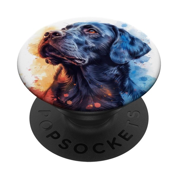 Labrador bunte Aquarell-Illustration Grafik PopSockets mit austauschbarem PopGrip