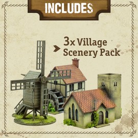 Wargames Delivered Pike & Shotte Epic Battles Wargaming Miniatures Village Scenery Pack - Hail Caesar Games - Realistic Terrain Set for Historical Tabletop Games