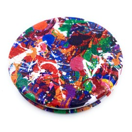 Aeisage Compact Mirror for Purses Bulk Handheld Foldable Mirror Compact Set Red Pocket Size Hand Mirror Folding Jonone Art Gift for Mom, Diameter 2.75 inches x 0.4 inches Thickness