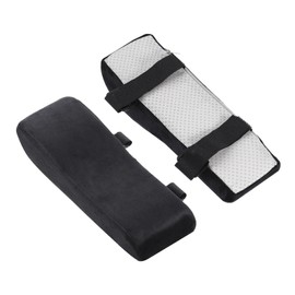 PATIKIL Office Chair Arm Pads, 2pcs Office Chair Arm Cover Office Chair Covers Pads Armrest Cushion Chair Armrest Rest Covers Protectors for Computer Desk Chairs, Black