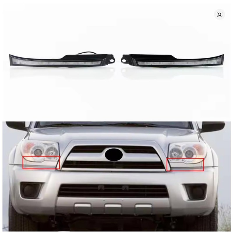 2pcs Switchback White/Amber LED DRL Front Side Marker Headlight Amber