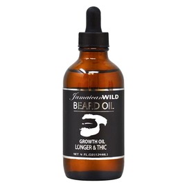 Jamaican Wild Beard Oil Growth Oil Longer&Thic (Black) 4oz w/Free Nail File