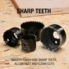KATA 6PCS Hole Saw Kit 1-1/4" to 2-1/8"(32-54mm) Hole Saw