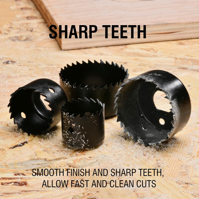 KATA 6PCS Hole Saw Kit 1-1/4" to 2-1/8"(32-54mm) Hole Saw
