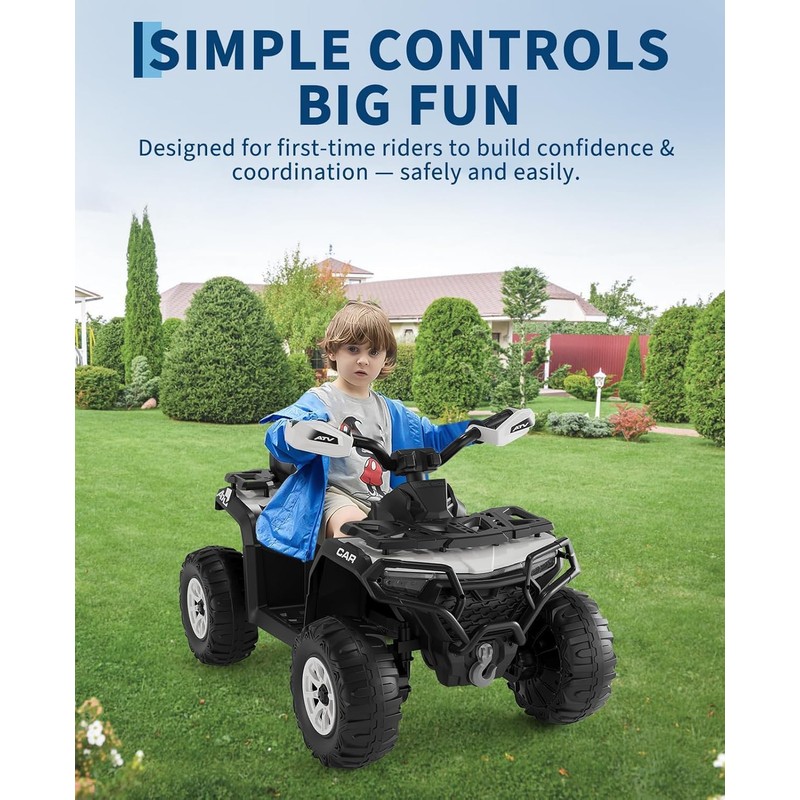GarveeLife 12V Kids Ride-On Electric ATV, Electric ATV Ride On