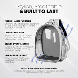 PortablePET Large Pet Carrier Backpack for Cats & Dogs | Travel, Hiking, Ventilated