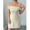 Vestidos De Fiesta Cortos De Encaje Sin Tirantes Para Mujer