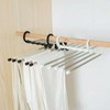5 in1 Multi-functional Stainless-Steel Wardrobe Magic Clothes Hanger (Black)