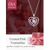 FindChic Silver Heart Necklace October Birthstone Necklace for Women Sterling