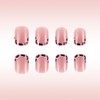 Yamobi Pack of 24 Leopard Print French Tip Press-on Nails,