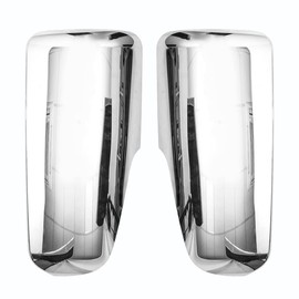 YUANONE 2Pcs Chrome Door Mirror Covers for Freightliner Cascadia 2017 2018 2019 2020 2021 (A Pair)