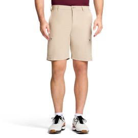 IZOD Men's Golf Swing Flex Stretch Cargo Short, R. Khaki, 33