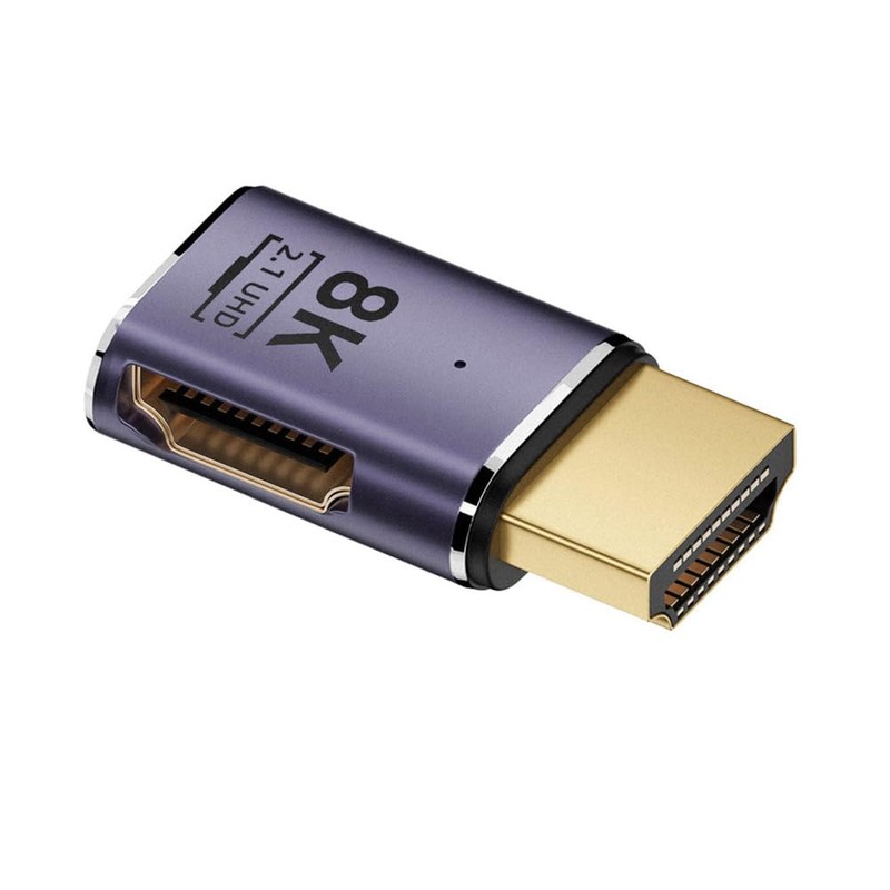 xiwai HDMI 8K macho a HDMI 2.1 hembra plano horizontal