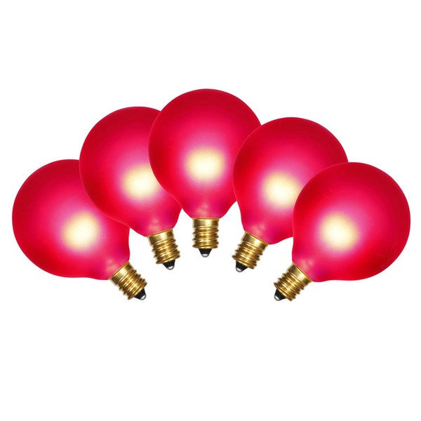 Vickerman 15 Count Satin G50/E12 Light Set with Green Wire,