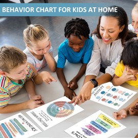 12 PCS Mental Health Posters-Printed Educational Publications Posters School Counselor Office Must Haves, 10"x14" Therapy Office Decor Feelings Wheel Maslows Hierarchy of Needs (Blue)