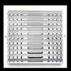 12"w x 12"h 3-Way Fixed Curved Blade AIR Supply Diffuser