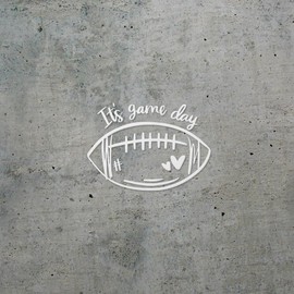 Decal Stickers of Football Mom Its Game Day (White) (Set of 2) Premium Waterproof Vinyl Decal Stickers for Laptop Phone Accessory Helmet Car Window Mug Tuber Cup Door - BICVER1g95516WH